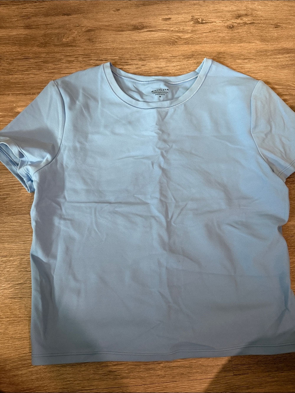 Athleta Light Blue Short Sleeve Crew Tee